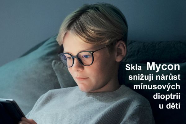 Skla Mycon mohou snížit nárůst mínusových dioptrií u dětí