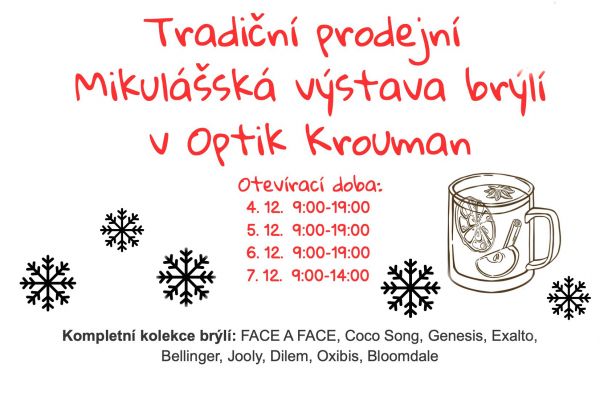 Mikulášská prodejní výstava brýlí 2025