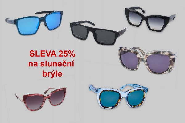 Do konce srpna máme slevu 25% na všechny sluneční brýle.