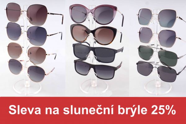 Sezóní sleva 25% na všechny sluneční brýle